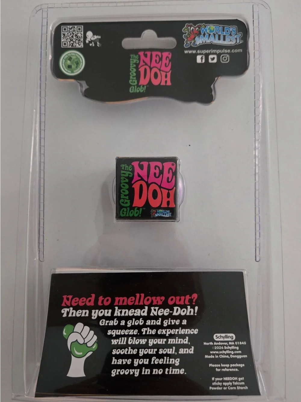 NeeDoh worlds smallest Groovy Glob Stress Ball - pink